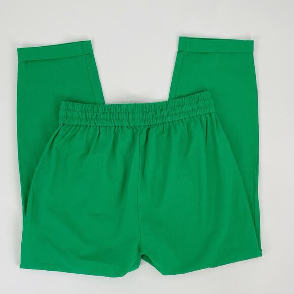 J.Crew Pants Women 0 Petite Green Linen Cotton Drawstring NEW Pull On AW842 Cuff - Picture 7 of 7